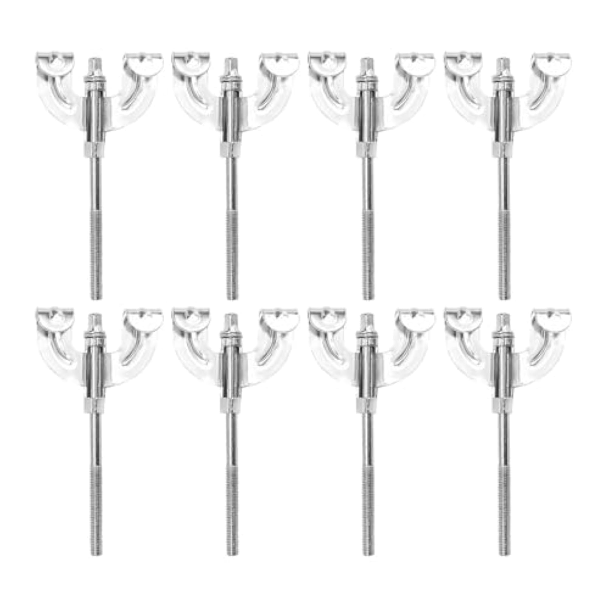 8Pcs Bass Drum Claw Hook Iron Tension Rods Set